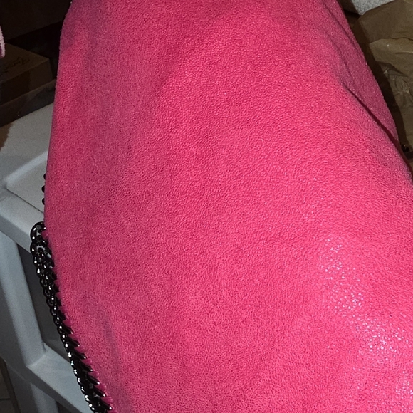 STELLA McCARTNEY  Chain-Trimmed Women's Bag Pink W Silver Chain - Picture 4 of 5